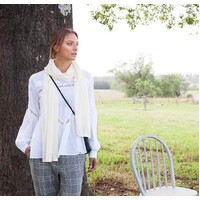 100% Australian Merino Wool Scarf- in Natural